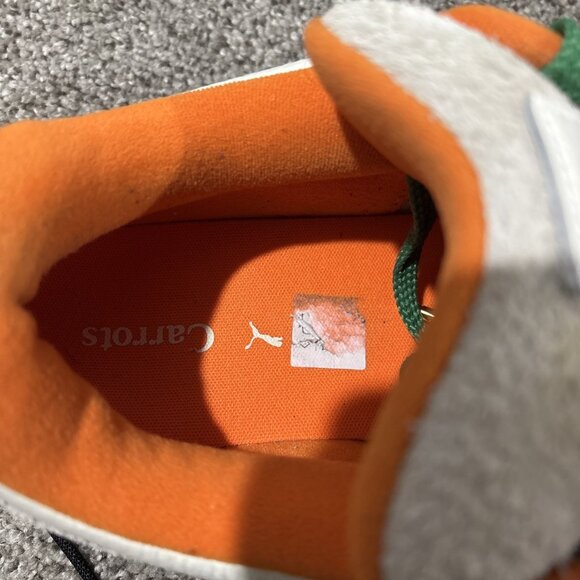 PUMA Mens Sz 13 Anwar Carrots Suede XL Scavenger Hunt White Orange Green DISPLAY - Picture 8 of 13